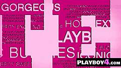 Small tits blonde milf Karina Marie shows stunning ass and poses with sexy stockings!