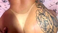 Brazilian wife in lingerie takes a monster cock at home.