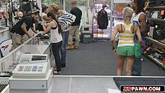 Luscious hottie babe enjoying a group session