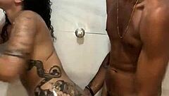 Bathroom encounter with brunette amateur ends quickly