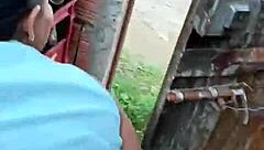 Neighbor waits with hard cock at door