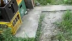 Neighbor waits with hard cock at door