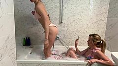 Maya Rose's Bathroom Lesbian Fun!