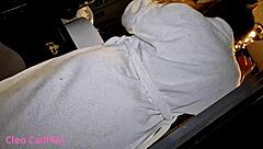 cleo cadillac the safada waits for husband all oiled and wet in bathroom