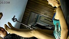 why settle for ordinary when kristina lawson's shapely size ten soles offer that irresistible smell and taste in her first time foot fetish experience?