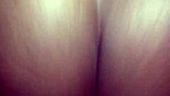 ebony babe plays with her pussy during football game 😈