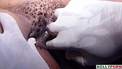 Ebony milf joins corona-themed threesome