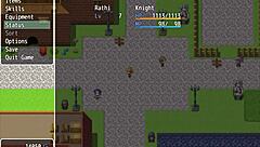 Rookie knight Rathi gets banged in group bunny gangbang