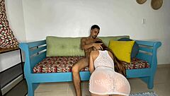 Friend's sister sucking and taking it from behind until cum 😏