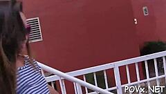 Wicked cutie looks gratified after receiving facials