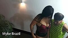 Nicoly Mattos Receives Myke For Anal Fuck In Apartment