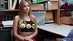 i pounded the sexy blonde babe in the office, her big tits bouncing