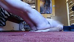 Chubby With Small 18+ Uncut Cock Doing Exercises