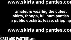 it gets me so hot when people peek at my panties