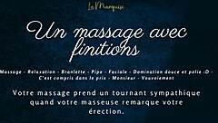 French massage ends with blowjob - want to hear the moans?