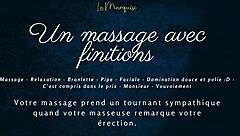 French massage ends with blowjob - want to hear the moans?