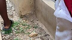 he gave me a hot short fuck with his monster cock outdoor