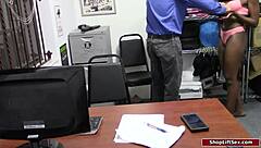 Black babe fucked for stealing phones