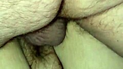 bent over milf gets creampie in doggystyle