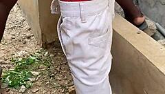 he gave me a hot short fuck with his monster cock outdoor