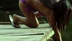 donnabella mortel poses in sexy bikini by freshwater