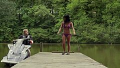 donnabella mortel poses in sexy bikini by freshwater