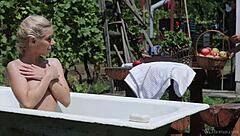 Blonde nesty and brunette shrima malati lick pussy in lesbian masturbation