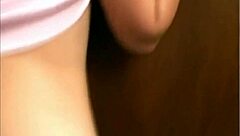 Redhead navigates the stairwell in pov