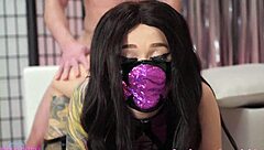 I love how purplebitch takes that big cock for homemade anal cosplay fucking and sucking.