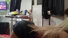 stepson catches stepdaughter masturbating and punishes her with sex toy