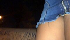 The naughty married woman meets a stranger and has sex with him in public