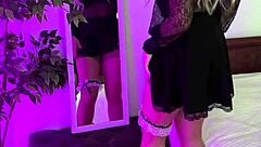 gorgeous mature woman in sexy garter belt