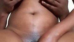 Melina rides big cock with petite body.