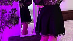 gorgeous mature woman in sexy garter belt