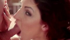 tasting cumshot from redhead milf