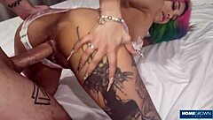 Roxy Lips Stretches Her Cunt and Rides Lil Endi Big Dick