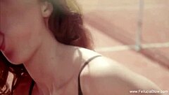 tasting cumshot from redhead milf