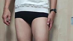 Asian Teen's Intense Anal Play with Buttplug