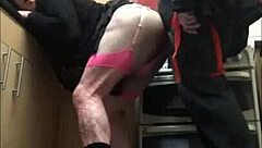 Crossdresser says, 'I'm taking this ass to mouth collection'