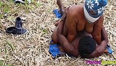 they headed into the bush for some intense black blowjob action outdoors