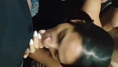 we called the party men for a blowjob line and they beat my face with cocks