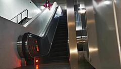 Crossdressing exhibit shows panties under mini skirt