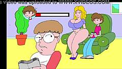 relaxing on the couch with some comic flashing moments