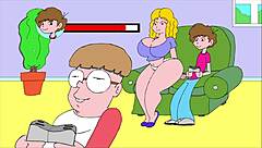 relaxing on the couch with some comic flashing moments