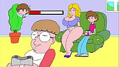 relaxing on the couch with some comic flashing moments