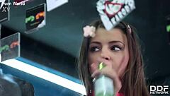 College Teen Shows Panty Cameltoe And Masturbates With Toys