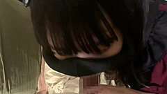 18-year-old japanese babe gets wet from choking and rough sex in bedroom.