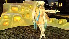 Hatsune Miku Snowman Project Diva Nude Mod Full Nude with Big Tits