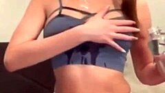 A teen girl performs a solo sex show with her wet pussy and dildo.