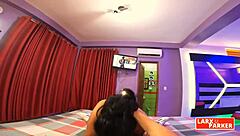 Blooper during latina blowjob in casting interview, camera missed angle